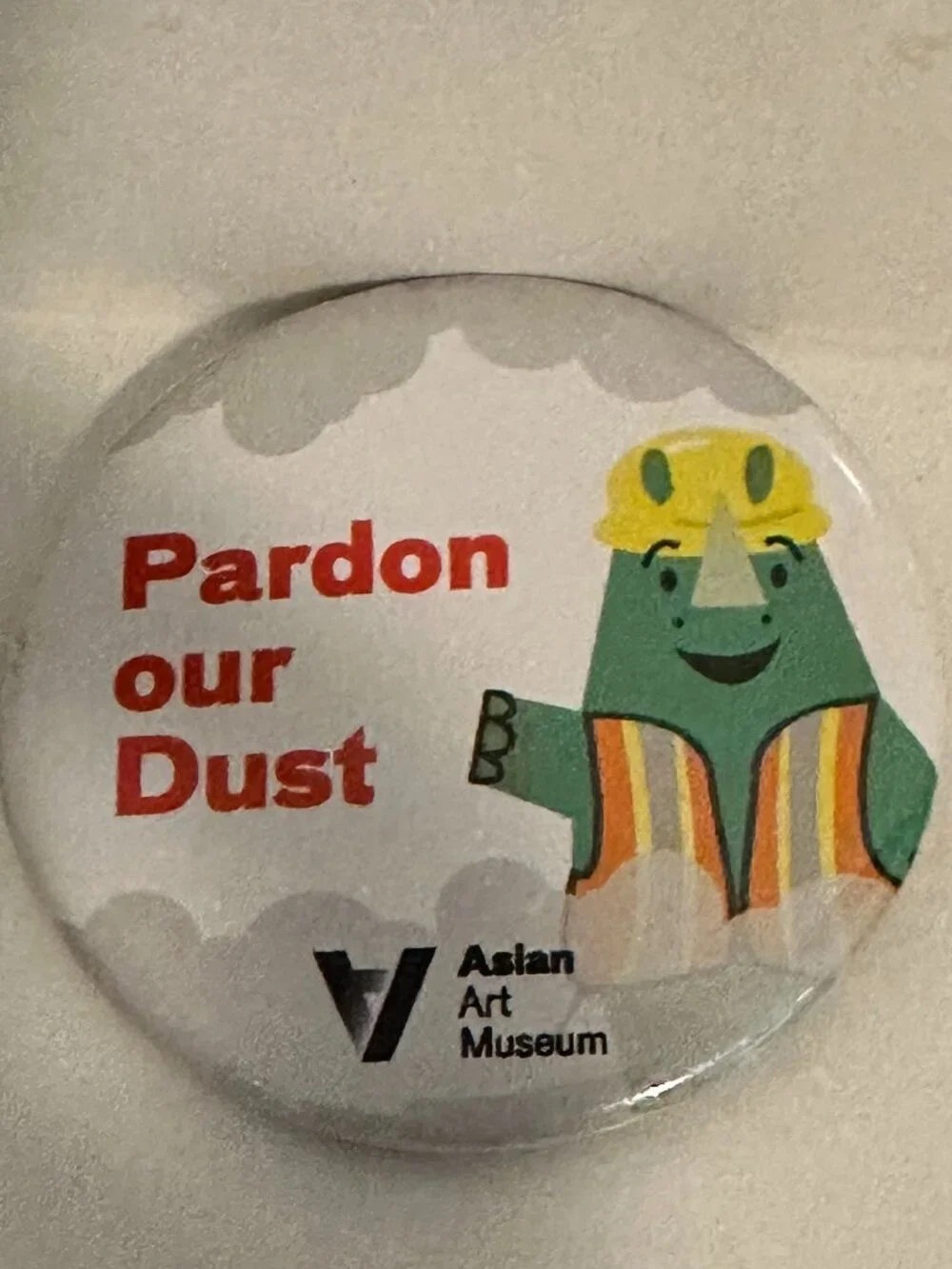 Asian Art Museum San Francisco Mascot Button Pin – 5.5 cm